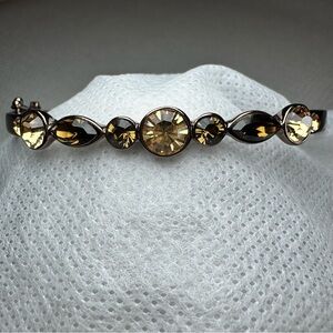 Givenchy Bangle Bracelet hinged bronze toned